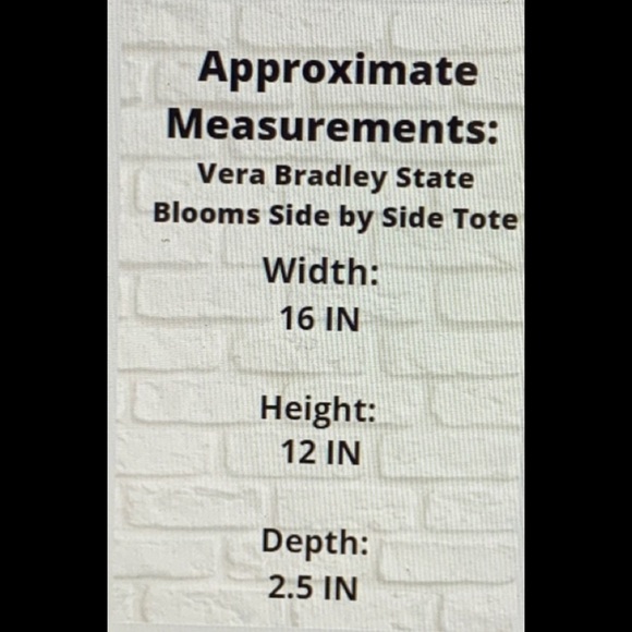 Vera Bradley Slate Blooms Side By Side Tote Shoulder Bag Crafts/Repairs - Picture 11 of 11